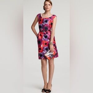 Kate Spade Floral Print Silk Blend Sleeveless Dress Multi Sz 4